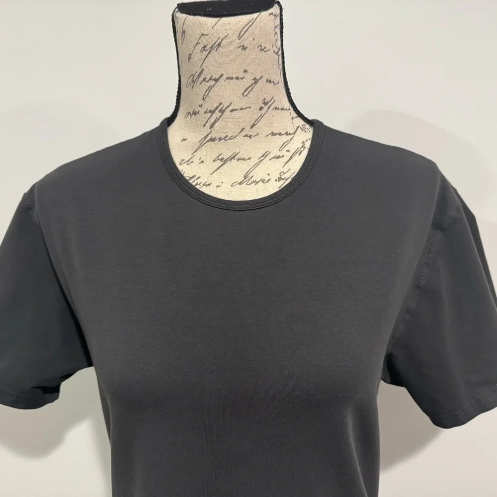 BYLT Basics Drop Cut Lux Short Sleeve TShirt Charcoal Gray Men’s Size Small